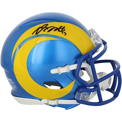 Casque Riddell Speed ​​Mini autographié par Davante Adams des Los Angeles Rams