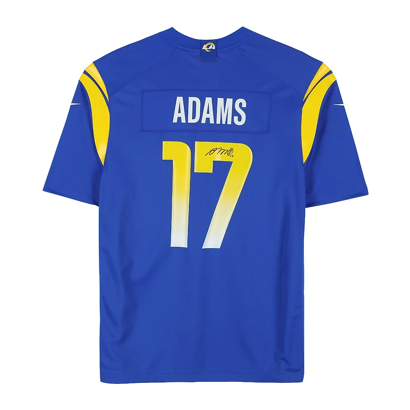 Maillot de match Nike royal autographié par Davante Adams des Rams de Los Angeles