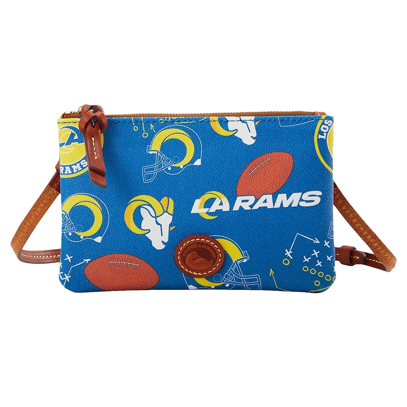 Sac à main à bandoulière avec fermeture éclair sur le dessus Dooney & Bourke Los Angeles Rams