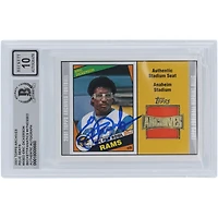 Eric Dickerson Los Angeles Rams Autographié 2001 Topps Archives Authentique Siège de Stade Relique #AS-ED Beckett Fanatics Témoin Authentifié 10 Carte
