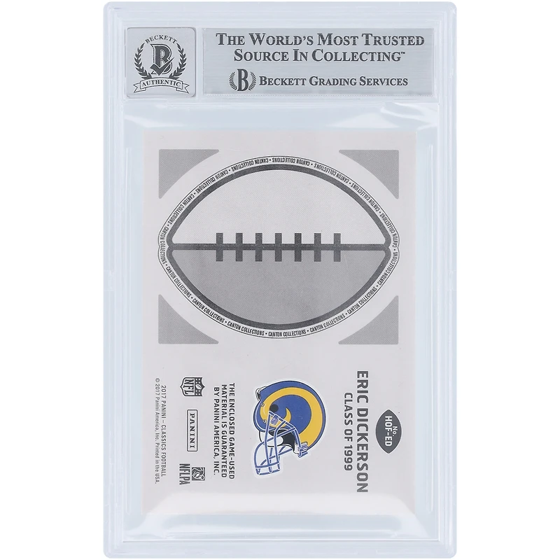 V106832 LosRam Eric Dickerson Los Angeles Rams Autographié 2017 Panini Classics Canton Collection Blue Relic #HOF-ED #/299 Beckett Fanatics Witnessed Authenticated 10 Card Eric Dickerson AUT PAA TRADING CARDS 45786 AUTTRC CA01F07882 #6