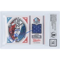 Eric Dickerson Los Angeles Rams Autographed 2017 Panini Classics Canton Collection Blue Relic #HOF-ED #/299 Beckett Fanatics Witnessed Authenticated 10 Card