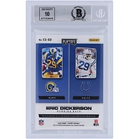 Eric Dickerson Los Angeles Rams Autographed 2020 Panini Playoff Changing Stripes Dual Jersey Relic #CS-ED Beckett Fanatics Witnessed Authenticated 9/10 Card