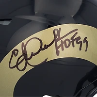 Casque Riddell rétro Speed Mini autographié par Eric Dickerson des Los Angeles Rams de 2000 à 2016 avec inscription « HOF 99 »