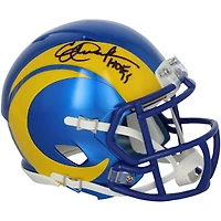 Casque Riddell Speed Mini autographié par Eric Dickerson des Los Angeles Rams avec inscription « HOF 99 »