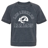 T-shirt à manches raglan Los Angeles Rams Cheer Squad Heather Charcoal Juniors pour fille