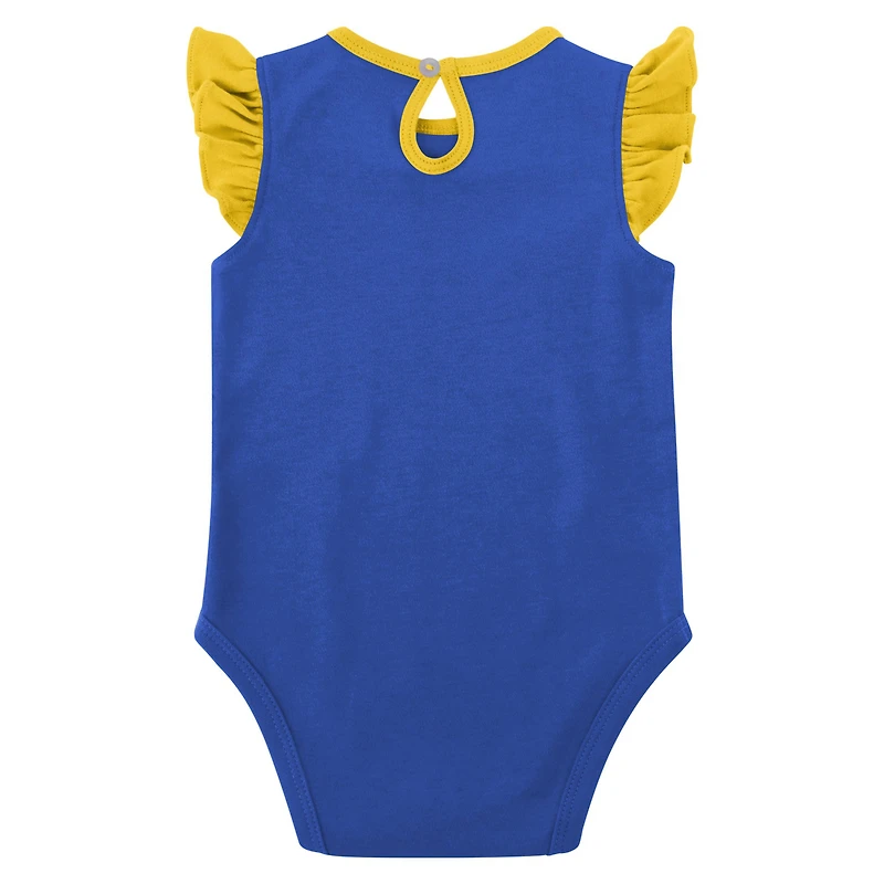 Lot de 2 bodys Los Angeles Rams Spread the Love pour nouveau-nés et nourrissons Royal/doré