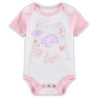 Girls Newborn & Infant White Los Angeles Rams Spreading Love Bodysuit and Tutu Leggings Set