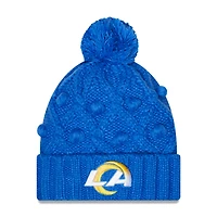 NWE LOSRAM ROYAL NFL Junior FILLES TOASTY CUFFED POM KNIT HATYTHGRL