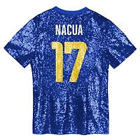 Maillot à col en V sequins Puka Nacua Royal Los Angeles Rams pour jeunes filles