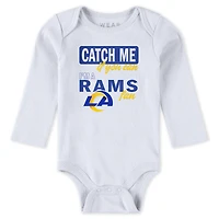 Infant & Newborn WEAR by Erin Andrews Los Angeles Rams Three-Piece Turn Me Around Bodysuits Pant Set