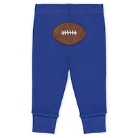 Infant & Newborn WEAR by Erin Andrews Los Angeles Rams Three-Piece Turn Me Around Bodysuits Pant Set