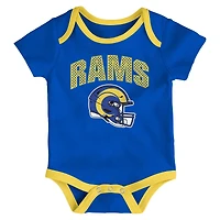 Infant Outerstuff  Los Angeles Rams All Day Play Three-Piece Bodysuit Set