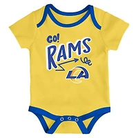 Infant Outerstuff  Los Angeles Rams All Day Play Three-Piece Bodysuit Set
