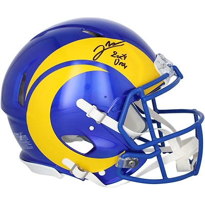 Casque Riddell Speed authentique autographié par Jared Verse des Los Angeles Rams avec inscription « 2024 DROY »