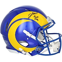 Casque Riddell Speed authentique autographié par Jared Verse des Los Angeles Rams avec inscription « 2024 DROY »