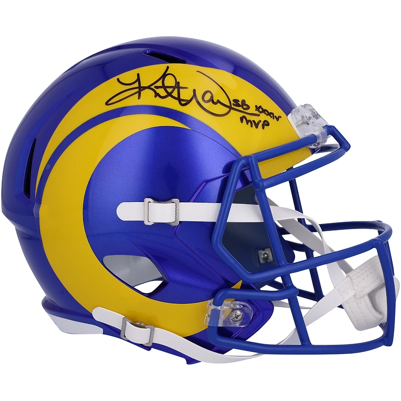 Kurt Warner Los Angeles Rams Autographed Speed Replica Helmet with "SB XXXIV MVP" Inscription