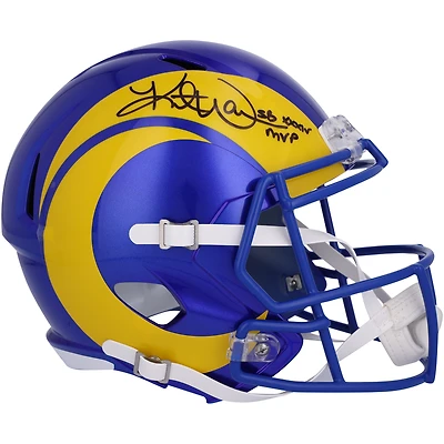 Kurt Warner Los Angeles Rams Autographed Speed Replica Helmet with "SB XXXIV MVP" Inscription