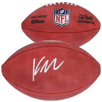 Ballon de football Wilson Duke en couleur autographié par Kyren Williams (Los Angeles Rams)