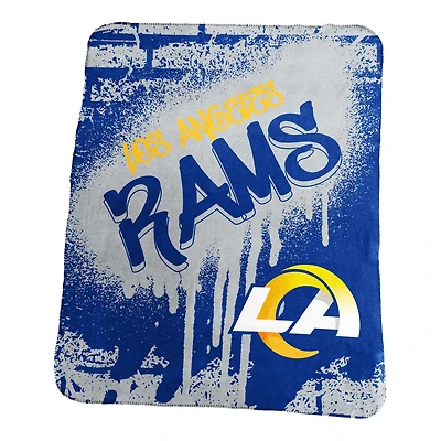 Logo Brands Los Angeles Rams 50" x 60" Classic Graffiti Fleece Throw Blanket