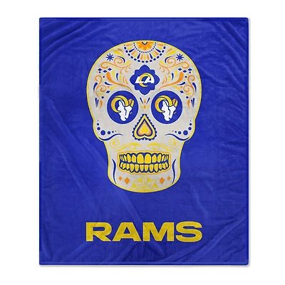 Couverture polaire Sugar Skull 60'' x 70'' Los Angeles Rams