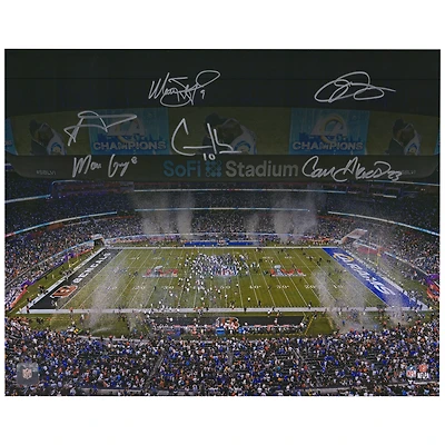 Photographie dédicacée des Los Angeles Rams pour le Super Bowl LVI, 16'' x 20'', avec plusieurs signatures - Édition limitée à 156 exemplaires
