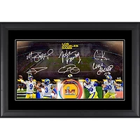 Photo panoramique encadrée 10'' x 18'' des Los Angeles Rams, champions du Super Bowl LVI