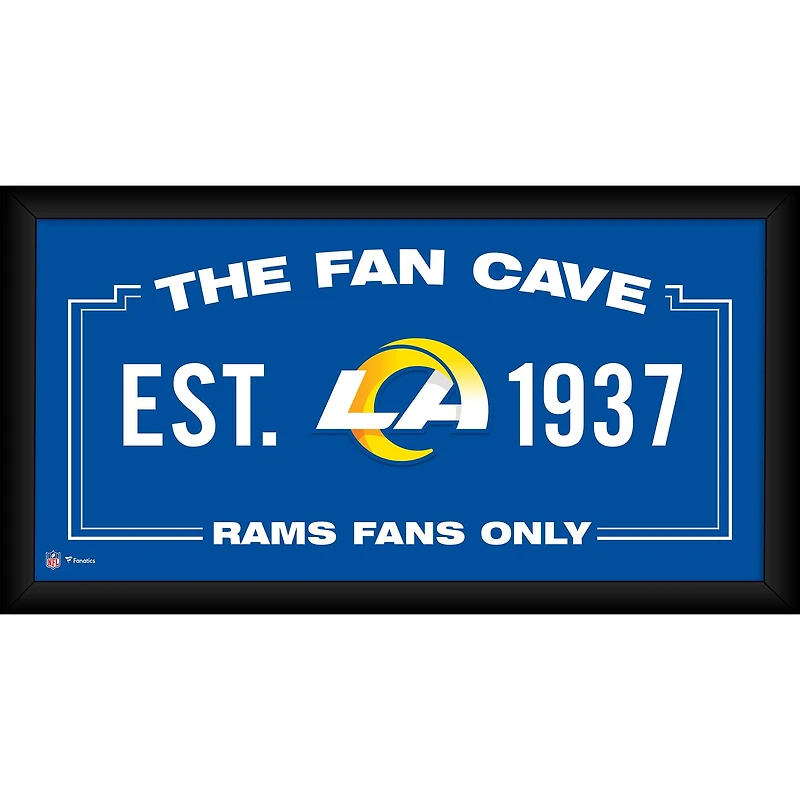 Los Angeles Rams Framed 10" x 20" Fan Cave Collage