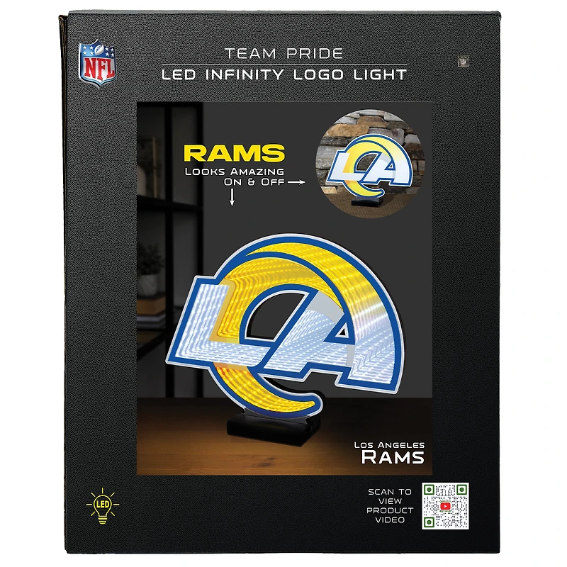 Lampe LED Infinity avec logo des Los Angeles Rams