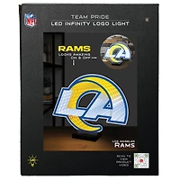Lampe LED Infinity avec logo des Los Angeles Rams