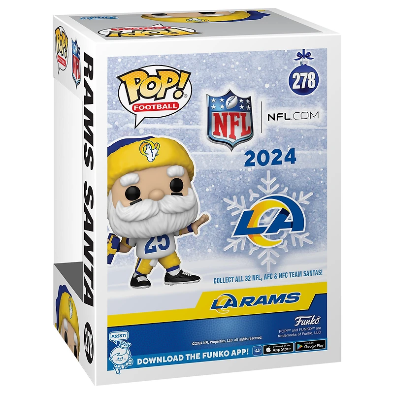 Figurine en vinyle exclusive Fanatics 2024 du Père Noël des Los Angeles Rams Funko Pop!