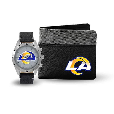 Coffret cadeau montre et portefeuille des Los Angeles Rams