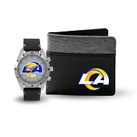 Coffret cadeau montre et portefeuille des Los Angeles Rams