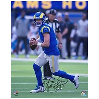 Photographie autographiée de Matthew Stafford des Los Angeles Rams, format 16'' x 20''