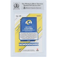 Matthew Stafford Los Angeles Rams Autographed 2021 Panini Donruss Elite Aspirations Shimmer #49 #/499 Beckett Fanatics Witnessed Authenticated /10 Card
