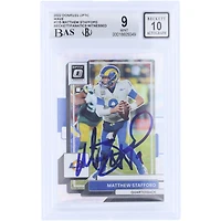 Matthew Stafford Los Angeles Rams Autographed 2022 Panini Donruss Optic Wave #115 #/300 Beckett Fanatics Witnessed Authenticated /10 Card