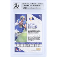 Matthew Stafford Los Angeles Rams Autographed 2022 Panini Phoenix Purple #60 #/125 Beckett Fanatics Witnessed Authenticated 9/10 Card