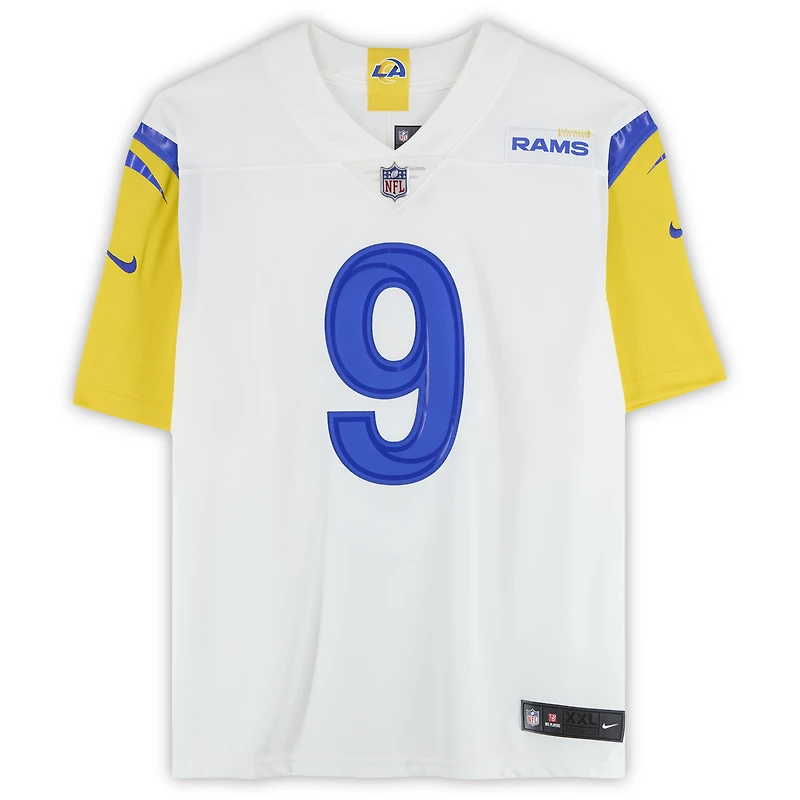Maillot Nike Vapor F.U.S.E. blanc dédicacé par Matthew Stafford des Los Angeles Rams