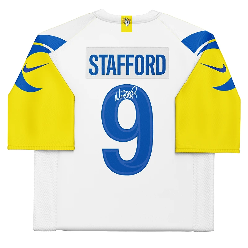 Maillot Nike Vapor F.U.S.E. blanc dédicacé par Matthew Stafford des Los Angeles Rams
