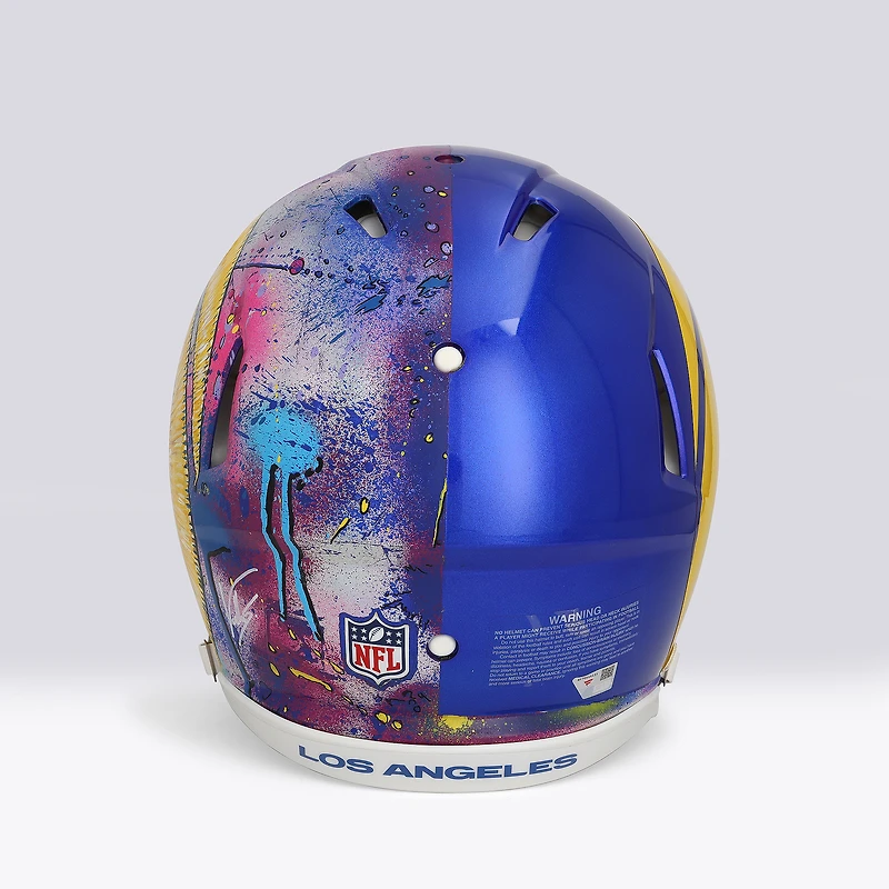 Casque Riddell Speed Authentic autographié par Matthew Stafford (Los Angeles Rams) - Illustration de Shawn Voelker - NF70444431