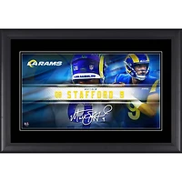 Collage de plaques signalétiques encadrées de Matthew Stafford Los Angeles Rams 10" x 18"