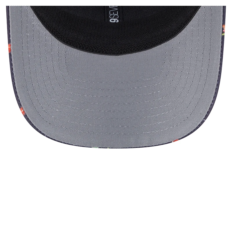 Casquette extensible à boutons-pression New Era bleu marine/noir Los Angeles Rams Adventure Drinks Pattern 9SEVENTY pour homme