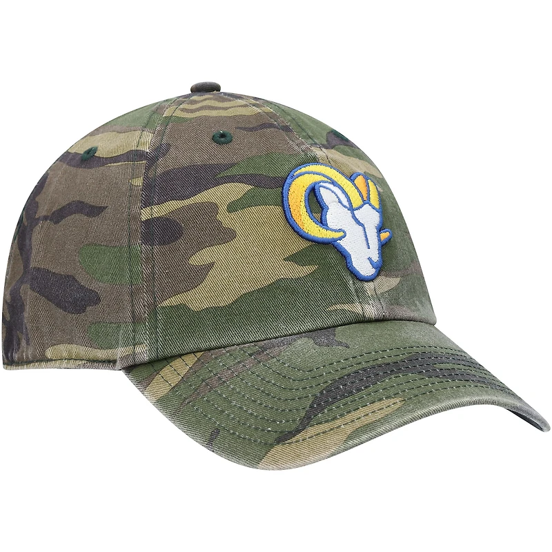 Men's '47 Camo Los Angeles Rams Woodland Clean Up Adjustable Hat