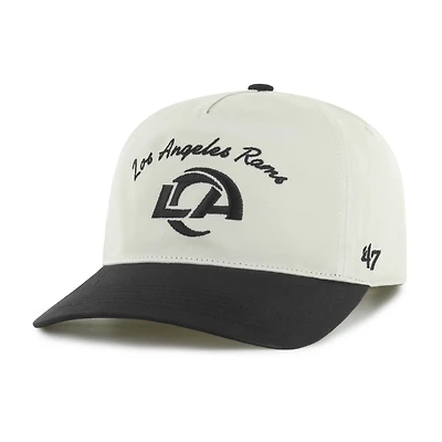 Casquette ajustable « 47 » crème/noire pour homme des Los Angeles Rams, Safe Bet Stable Hitch