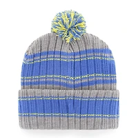Bonnet en tricot à revers Los Angeles Rams Rexford '47 Graphite pour homme avec pompon