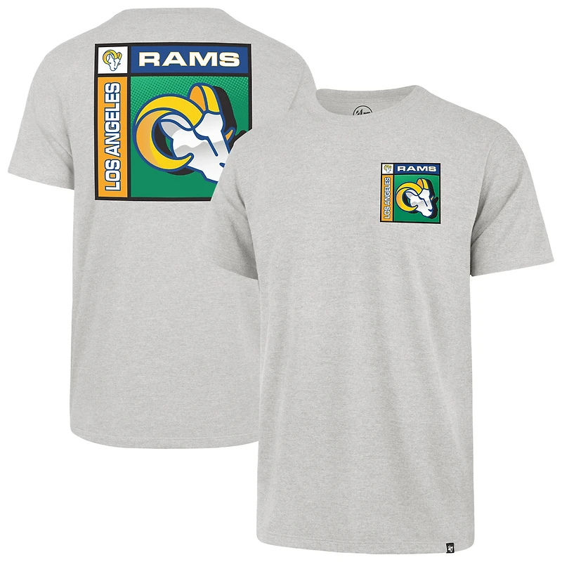Men's '47 Gray Los Angeles Rams Chrome Plate Franklin T-Shirt