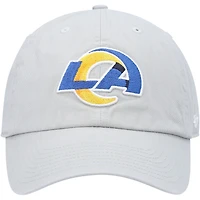 Men's '47 Gray Los Angeles Rams Clean Up Adjustable Hat
