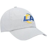 Men's '47 Gray Los Angeles Rams Clean Up Adjustable Hat