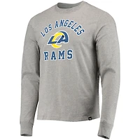 Men's '47 Heathered Gray Los Angeles Rams Arch Super Rival Long Sleeve T-Shirt