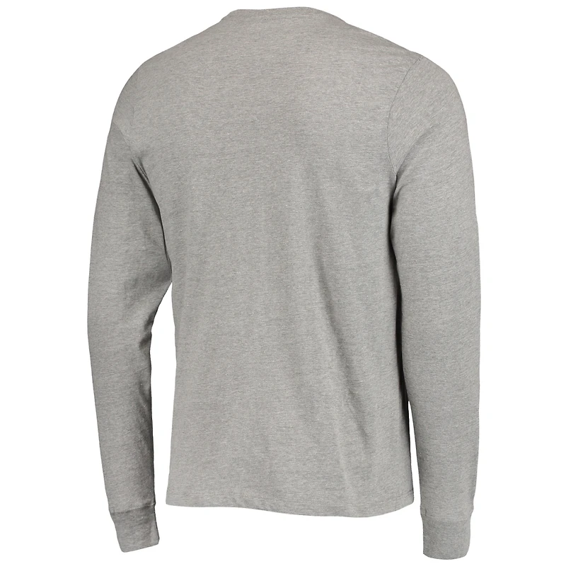 Men's '47 Heathered Gray Los Angeles Rams Arch Super Rival Long Sleeve T-Shirt